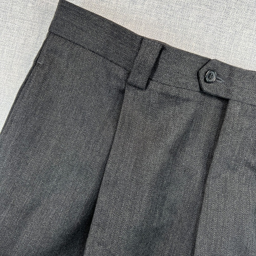 Zignone Wool Dress Pants Pleated Cuffed Trousers‎ Men 36x32 Gray Italy Luxury
